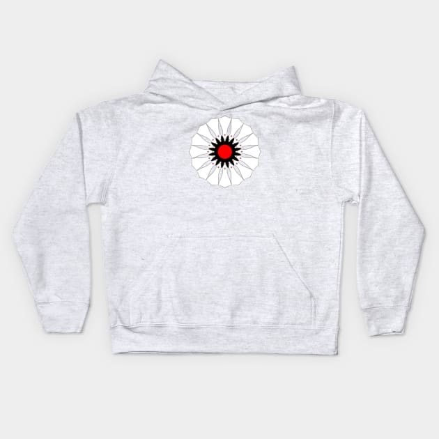 White Black and Red Kids Hoodie by RdaL-Design